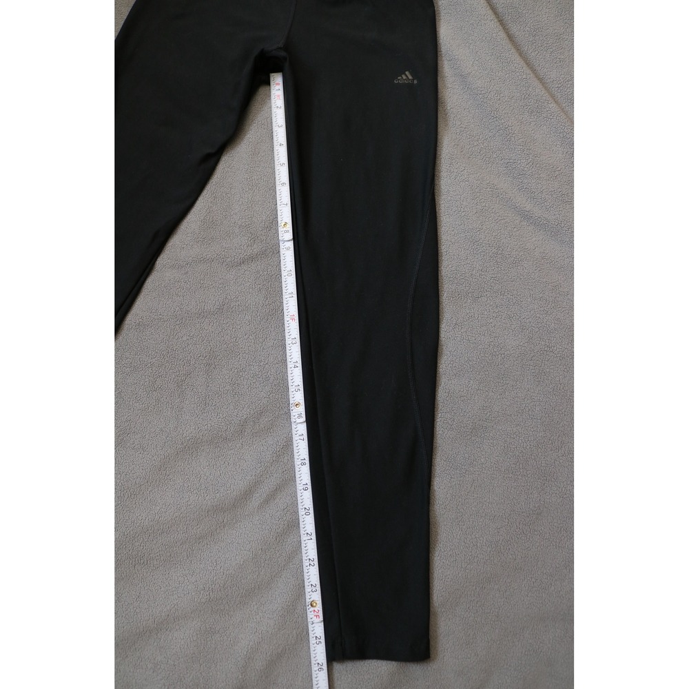 ADIDAS Climalite Performance Leggings Women Small Black Stretch Athletic Workout - Picture 4 of 12
